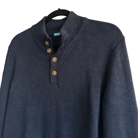 J.McLaughlin Navy Cotton & Linen Sweater, Size M - Picture 2 of 6